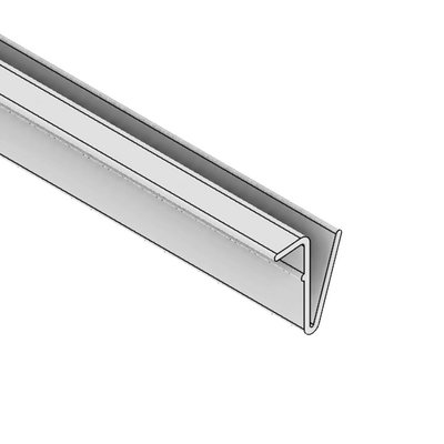 MODULAR SOLUTIONS ELITE SEALING PROFILE<BR>FLAT MATTE BLACK RETAINING INSERT, RIGID PANEL GASKET, 8'
